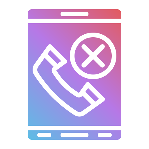 llamada rechazada icono gratis