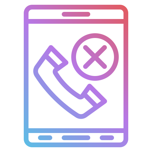 llamada rechazada icono gratis