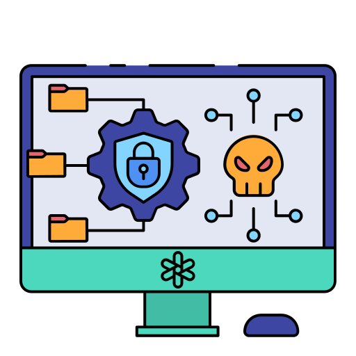 la seguridad cibernética icono gratis