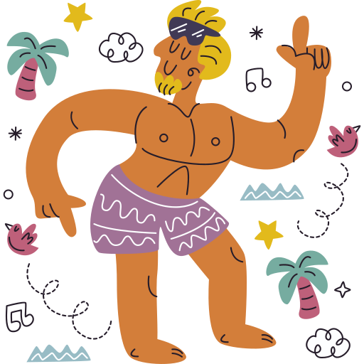 soirée piscine gratuit sticker