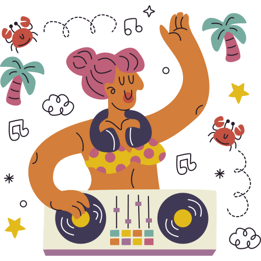 DJ free sticker DJ free sticker