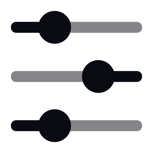 controles deslizantes icono gratis