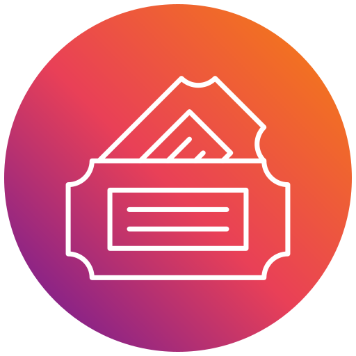 billet Icône gratuit