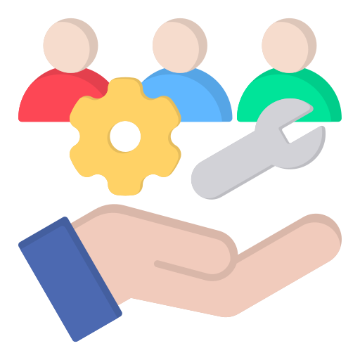 travail en équipe Icône gratuit