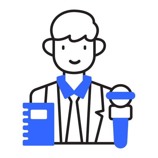 periodista icono gratis