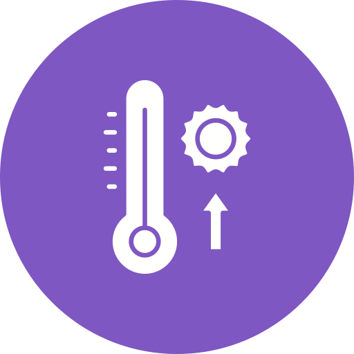 High temperature free icon