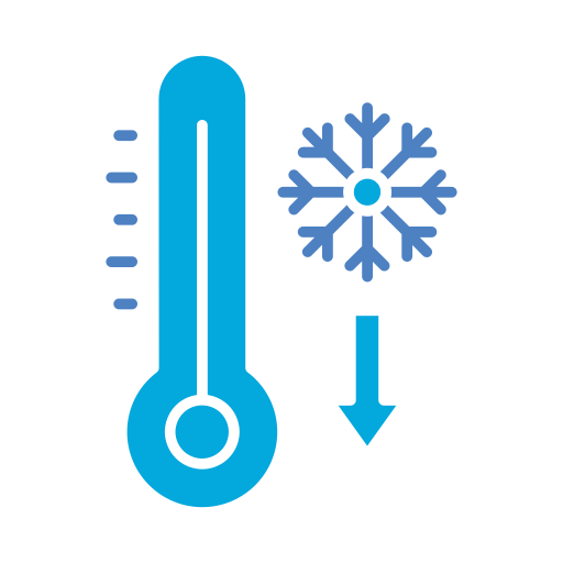 baja temperatura icono gratis