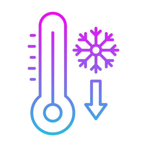 baja temperatura icono gratis