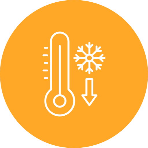 baja temperatura icono gratis