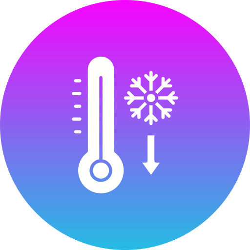 baja temperatura icono gratis