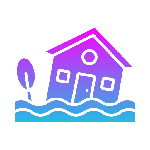casa inundada grátis ícone