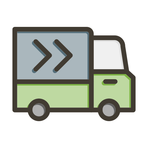 camión de reparto icono gratis