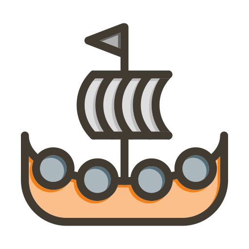 barco vikingo icono gratis