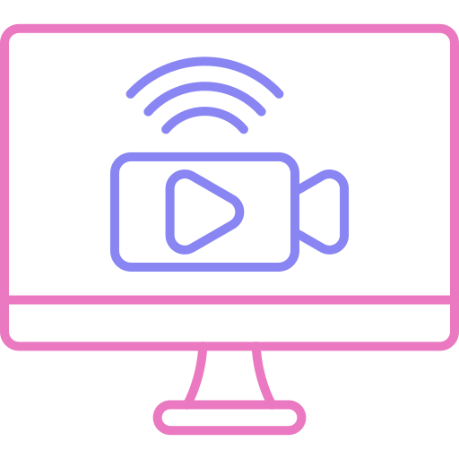 transmisión en vivo icono gratis