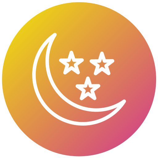 luna y estrellas icono gratis