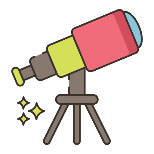 telescopio icono gratis