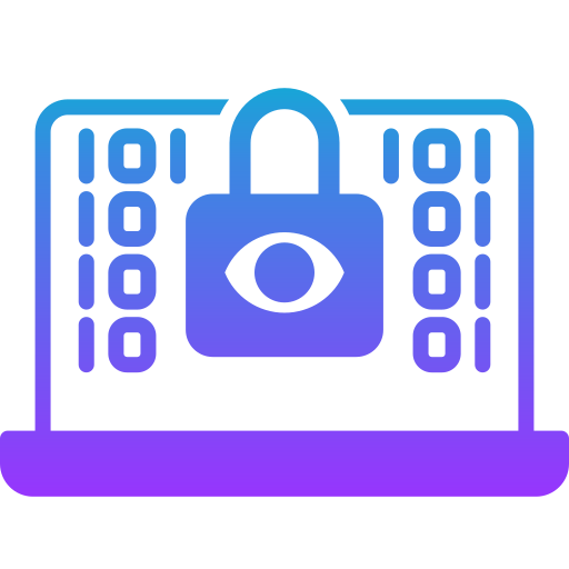privacidad en línea icono gratis