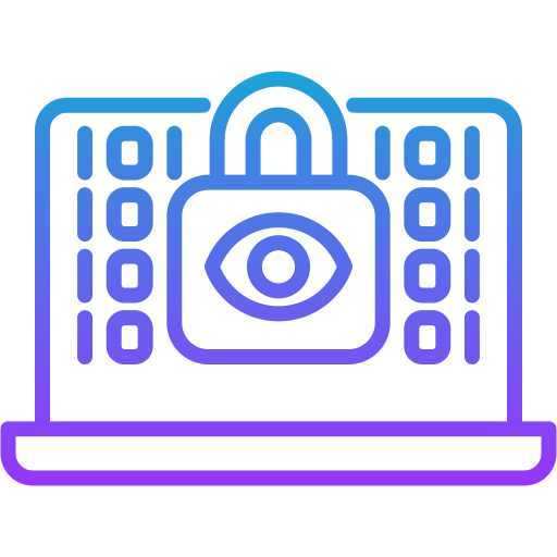 privacidad en línea icono gratis