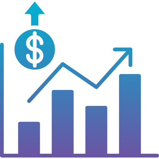 el crecimiento del mercado icono gratis