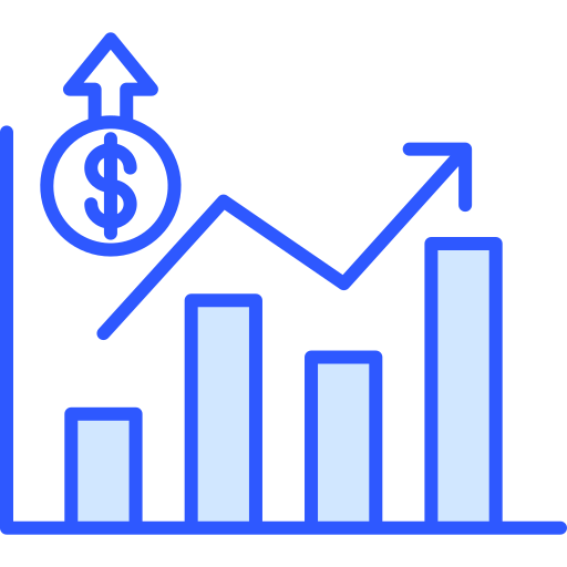 el crecimiento del mercado icono gratis