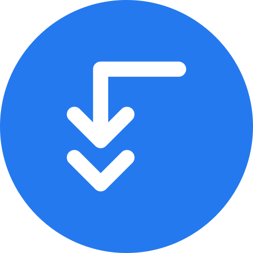 flecha abajo izquierda icono gratis