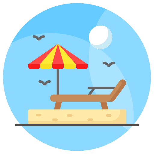 cama solar icono gratis