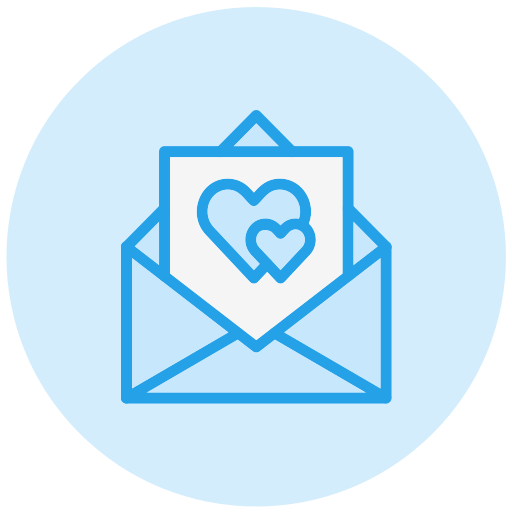 carta de amor icono gratis