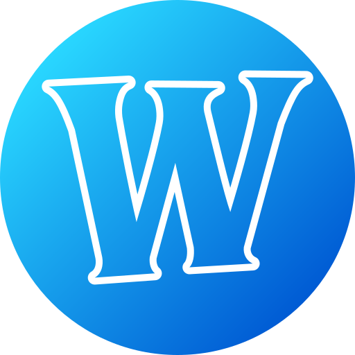 letra w icono gratis