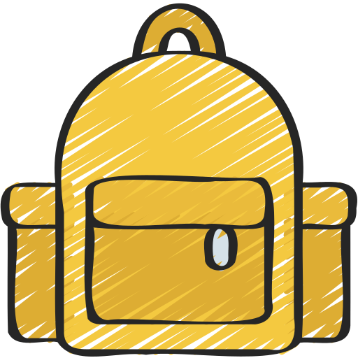 bolsa para la escuela icono gratis