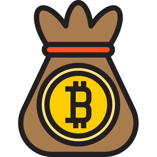 bolsa bitcoin icono gratis