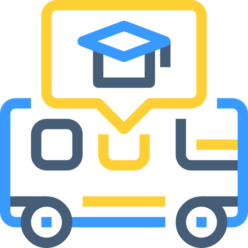 School bus Justicon Two tone icon