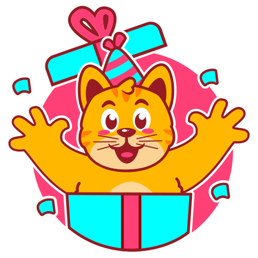Birthday free sticker Birthday free sticker