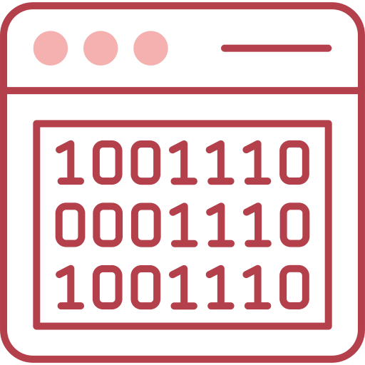 código binario icono gratis