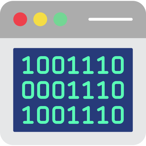 código binario icono gratis