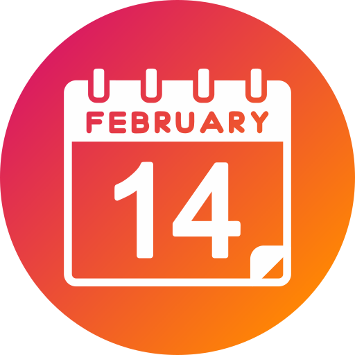 14 de febrero icono gratis