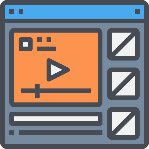 reproductor de video icono gratis