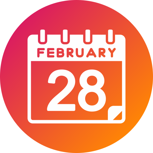 febrero 28 icono gratis