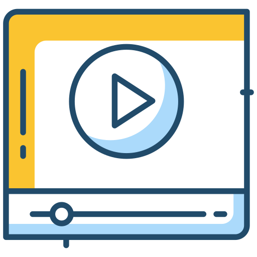 video aprendizaje icono gratis