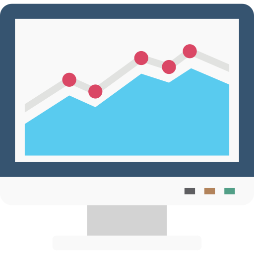 gráfico en línea icono gratis