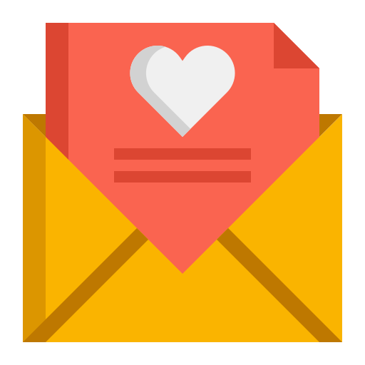 carta de amor icono gratis