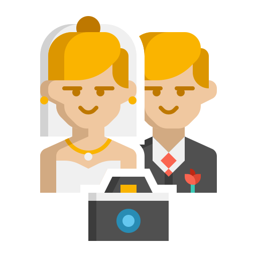 fotos de boda icono gratis