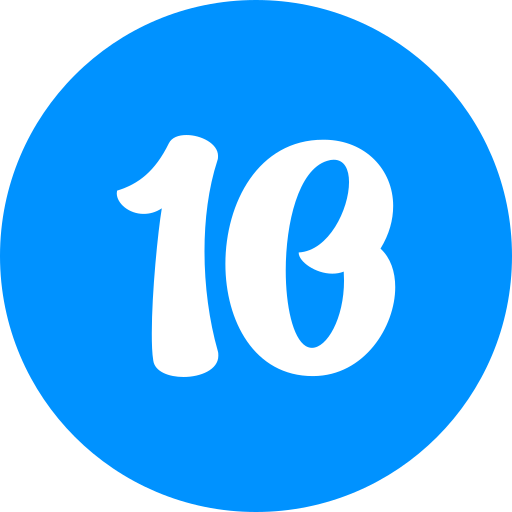 numero 10 icono gratis