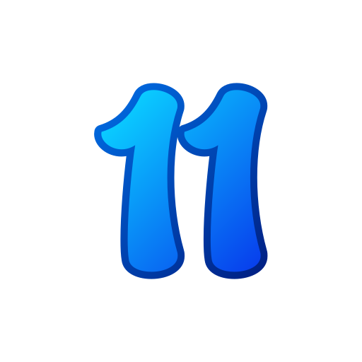 número 11 icono gratis