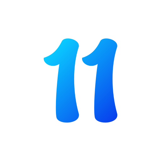 número 11 icono gratis