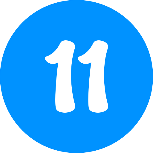 Number 11 free icon Number 11 free icon