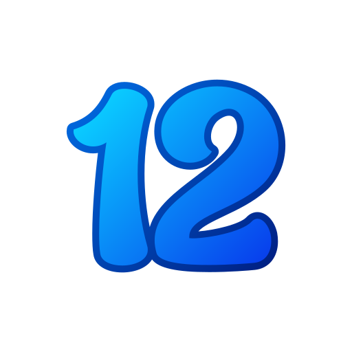 número 12 icono gratis