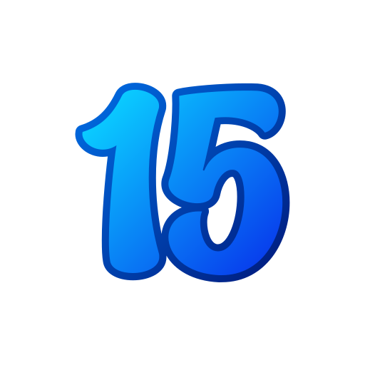 número 15 icono gratis