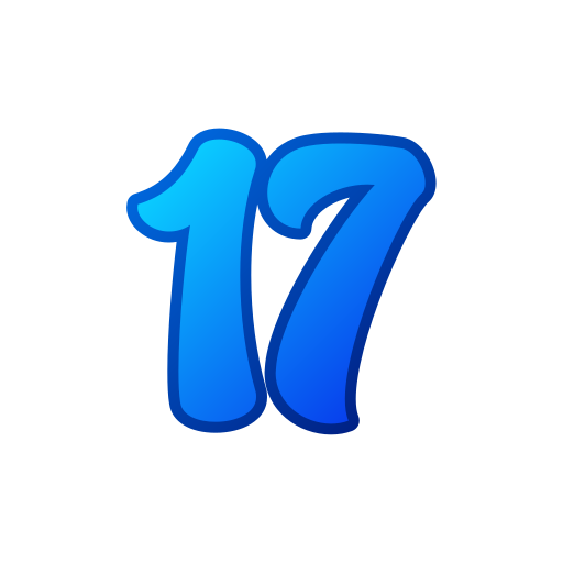 número 17 icono gratis