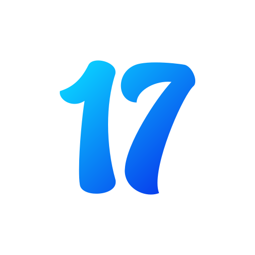 número 17 icono gratis