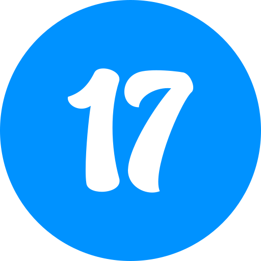 Number 17 free icon